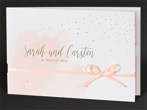 Vergrößerte Abbildung der Einladung Abbildung der geschlossenen Karte