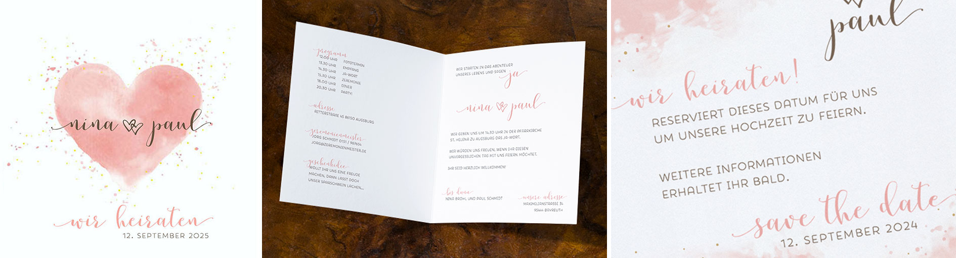 Hochzeitseinladungen  Schmuckbild