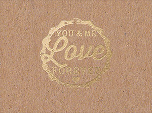 Vergrößerte Abbildung Detailabbildung der goldenen Folienprägung.