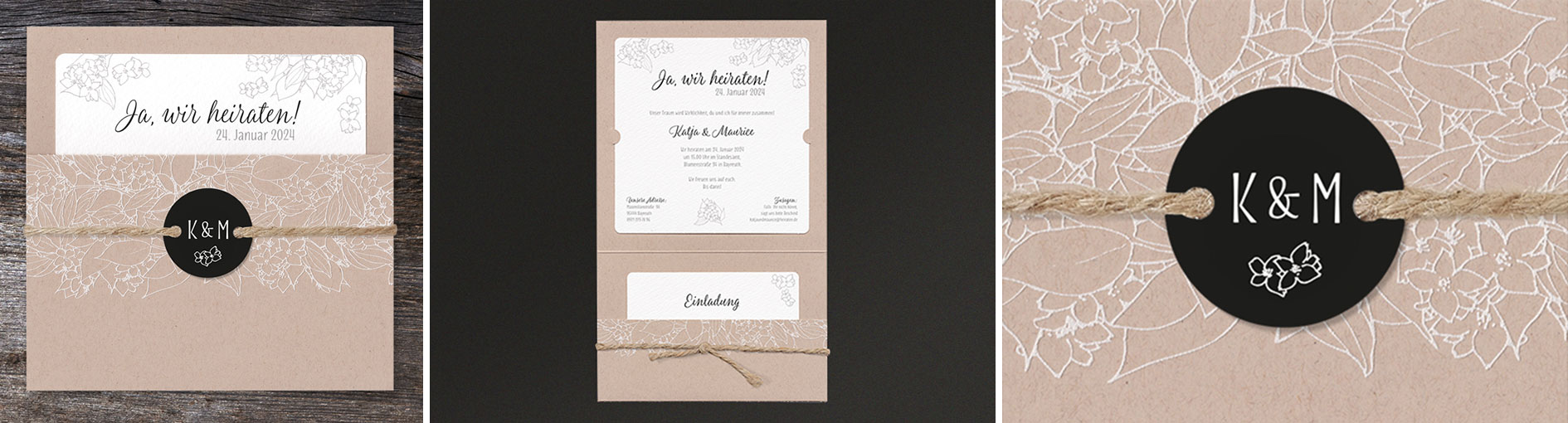 Hochzeitseinladungen  Schmuckbild