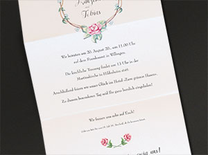 Vergrößerte Abbildung Detailaufnahme des doppelten Falzes.