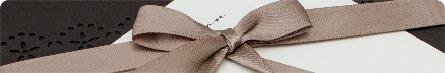 Braune Hochzeitseinladungen - Schmuckbild oben