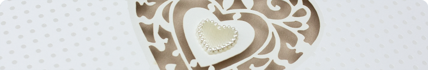 Hochzeitseinladungen – Weiß - Lasercut - Schmuckbild oben