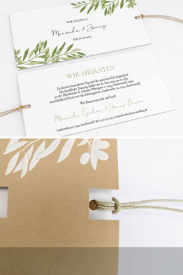 Vorder- und Rückseite des Texteinlegers.