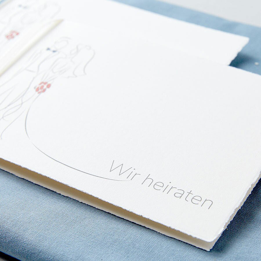 Vergrößerte Abbildung Feine, gerissene Büttenränder.