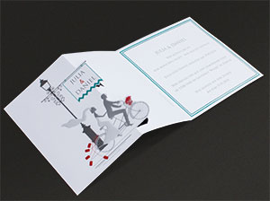 Detailaufnahme 3 – vergrößerte Abbildung Brautpaar mit Tandem – Detailaufnahme 3