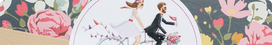 Hochzeitseinladungen – Tandem - Schmuckbild oben