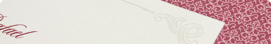 Klassische Hochzeitseinladungen, Schmuckbild oben